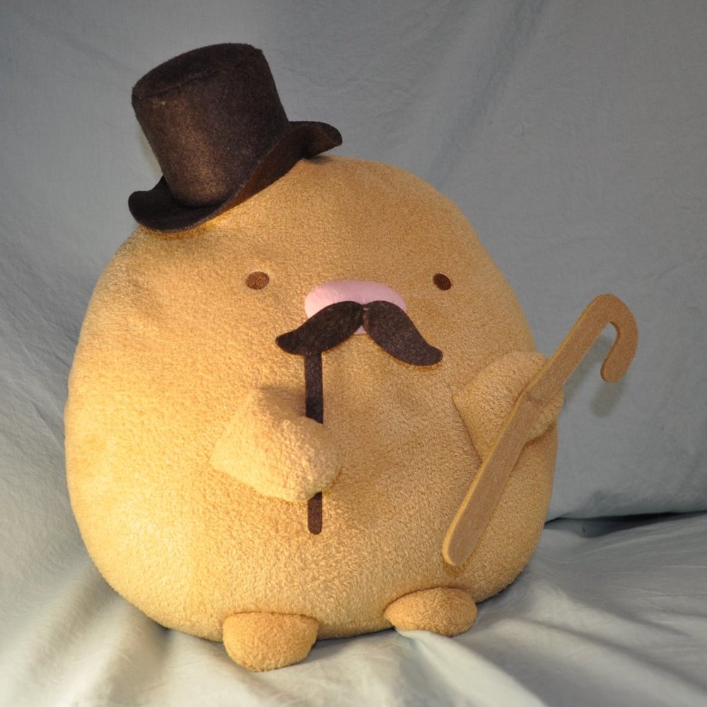 3 for $60 - plush san-x summiko gurashi tonkatsu mustache stuffed animal (w1610)
